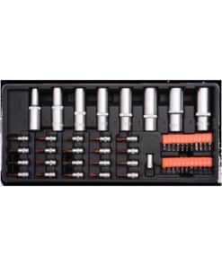 Bandeja Juego Set Kit Tubos Bocallaves 1/4" 1/2" x 51pzs Harden 520634