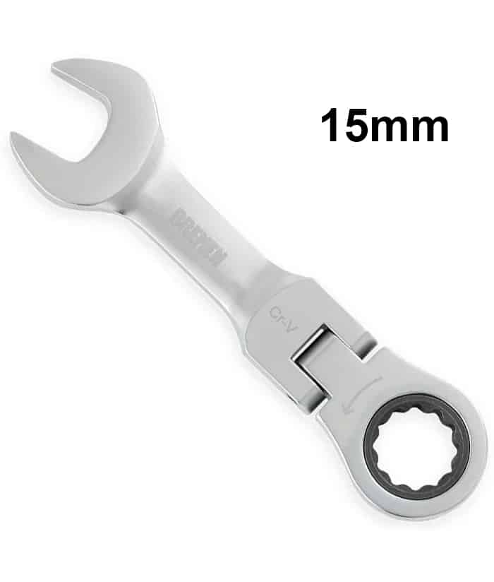 Llave Combinada con Crique 15mm Corta Articulada Bremen 6258