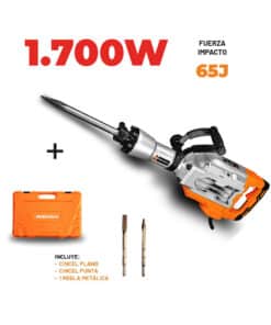 Martillo Demoledor Eléctrico 65J 1700W Encastre Hexagonal Nebraska NEMEMH1700