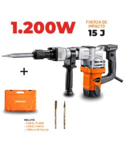 Martillo Demoledor Eléctrico 15J 1200W Encastre Hexagonal 18 Nebraska NEMEMM1200