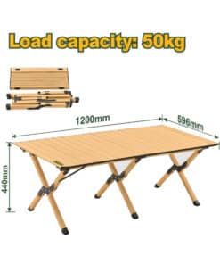 Mesa Plegable Portátil de Aluminio Para Exterior Camping Color Beige Jadever JDHWT1101