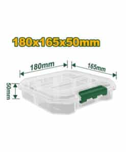 Organizador Maletín Transparente de Herramientas 180 x 165 x 50mm 13 Divisiones Jadever JDTB8341