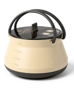 Pava Plegable Compacta de Silicona Con Tapa 1.2lts Color Arena Driven DS01-A