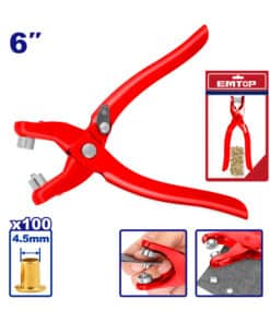Pinza de Presión Para Ojales 6" Emtop EMLH3601