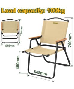 Silla Sillón Plegable Tipo Director Tela Oxford Color Beige Jadever JDHWC1101