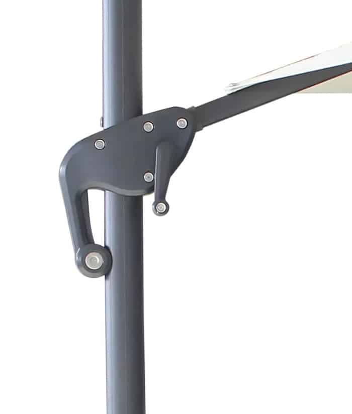Sombrilla Negra Con Pie UV Exterior Regulable 3 metros Lusqtoff Regulable Color Negro LQ50-04N - Imagen 3