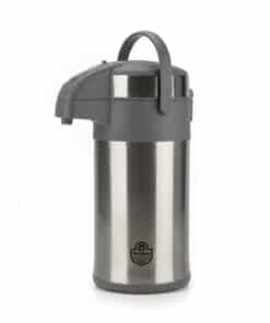 Botella Térmica Termo Travel Acero Inoxidable Botón Cebador Push Flow 4lts Color Plateado Driven TD-2850/AC