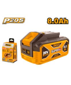 Batería de Litio 20V 8.0Ah Amper Ingco Naranja/Amarillo FBLI2108 Compatible Con Total Emtop Dyllu y Wadfow P20S