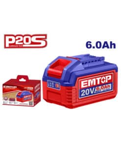 Batería de Litio 20V 6.0Ah Amper Emtop Azul/Rojo EBPK2060 Compatible Con Total Ingco Dyllu y Wadfow P20S