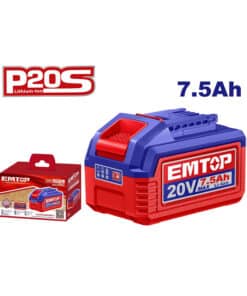 Batería de Litio 20V 7.5Ah Amper Emtop Azul/Rojo EBPK2075 Compatible Con Total Ingco Dyllu y Wadfow P20S