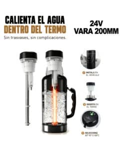 Calentador Portátil Flamante 24V Camiones y Máquinas Vara 200mm Para Termos 1.2lts Driven DF-24/L