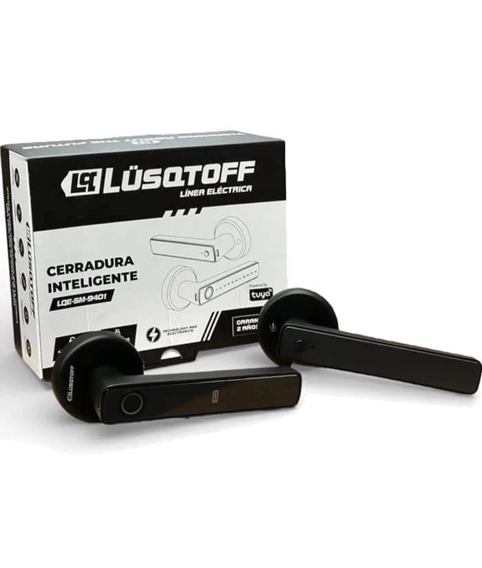 Cerradura Picaporte Smart Interior Inteligente Huella Dactilar Digital Lusqtoff Electric LQE-SM-9401