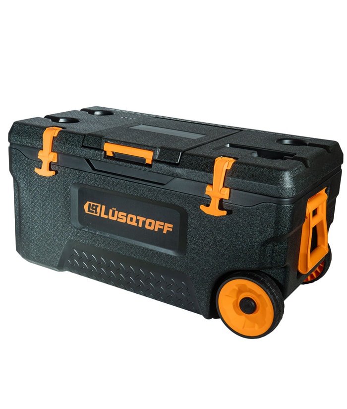 Conservadora Heladera 75 Litros Con Ruedas Lusqtoff Naranja/Negro LOD008