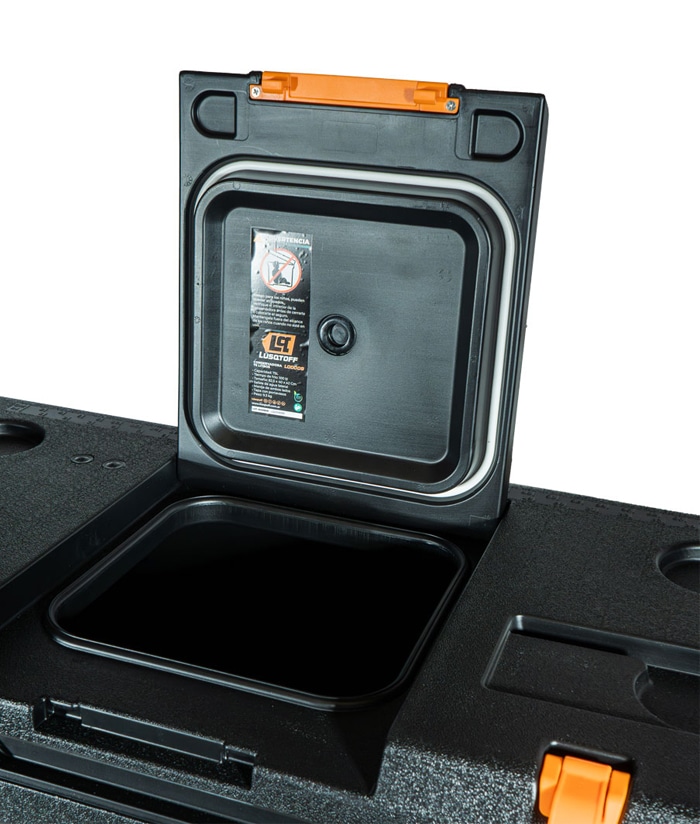 Conservadora Heladera 75 Litros Con Ruedas Lusqtoff Naranja/Negro LOD008 - Imagen 2