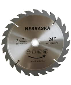 Disco de Corte Para Madera 7-1/4" 185mm 24 Dientes Nebraska NERDM18524
