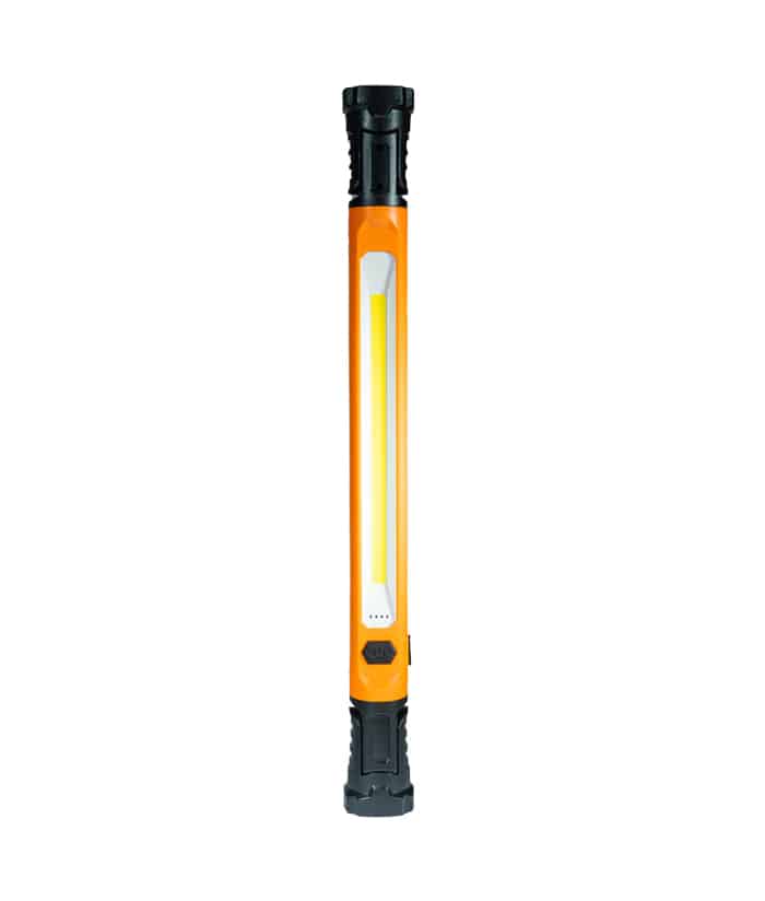 Linterna Luz LED Larga Rígida Recargable USB Imantada Multiposición Lusqtoff Naranja/Negro L7913