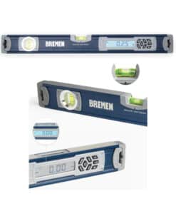 Nivel de Aluminio Imantado con Inclinómetro Digital 600mm 2 Burbujas Bremen 8670