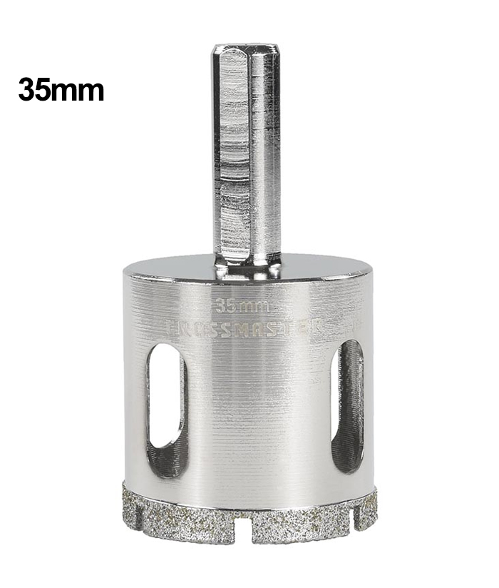 Sierra Copa Diamantada 35mm Vidrios Azulejos Cerámicos Granito Mármol Crossmaster 9971489