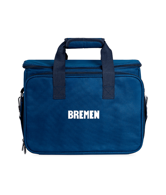 Bolso Maletín Apertura Lateral Doble Porta Herramientas 15" Azul Bremen 8664