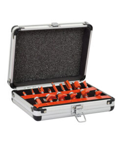 Juego Set Kit Fresas Para Madera P/ Fresadora Router Tupí Rebajador 1/4" x 15pzs Dowen Pagio 9998316