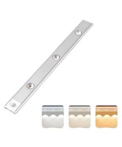 Listón Luminaria Luz LED Con 3 Lupas Recargable USB Para Bajo Mesada 400mm 2.3W Con Sensor de Movimiento Barra JA LUDR041