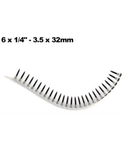 Tornillos en Tira T2 6" x 1/4" - 3.5mm x 32mm x 1000 UNID. Para Alimentador Automático Atornillador Drywall Durlock Jadever JDXS2513C JDCDS2088 Compatibles con Tornillos SG Bosch para MA 55