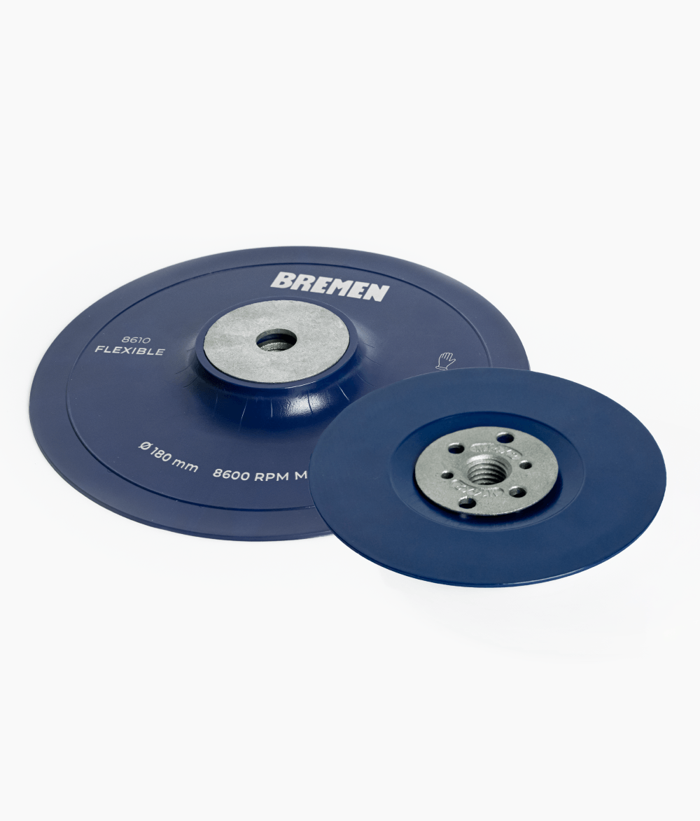 Plato Base Soporte de Apoyo Flexible TPE 115 mm para Discos Lija de Fibra Para Superficies Curvas Bremen 8583 - Imagen 4