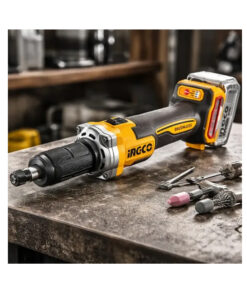 Alternative view of Amoladora Recta Brushless Motor Sin Carbones 20V Ingco Amarillo Naranja CDGLI2001