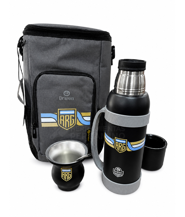 Combo Mundial Termo + Mate + Bombilla + Matera Térmica Driven "INSIGNIA" - Imagen 2