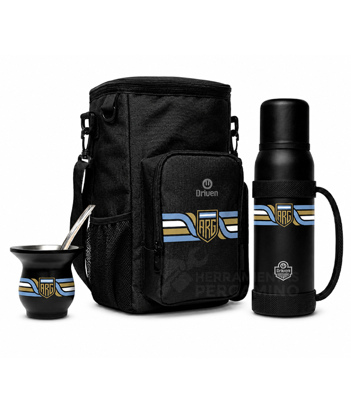 Combo Mundial Termo + Mate + Bombilla + Matera Térmica Driven "INSIGNIA"