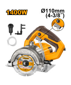 Cortadora de Mármol 110mm Cerámica Concreto 1400W Ingco Naranja/Amarillo MC140068-4