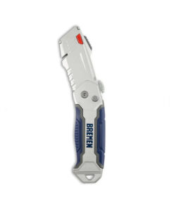 Cutter Cuchilla Metálica Metalico Mango Curvo Plegable Trapezoidal Bremen 8038