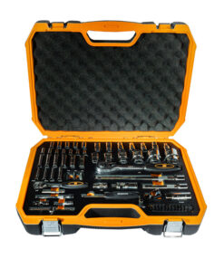 Alternative view of Juego Set Kit de Tubos Bocallaves 1/2" 1/4" + Accesorios x 79 piezas Lusqtoff Naranja/Negro L5730