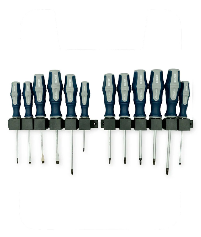 Juego Set Kit Destornilladores PH2 PL TX Phillips Planos Torx x 12 piezas Bremen 7802