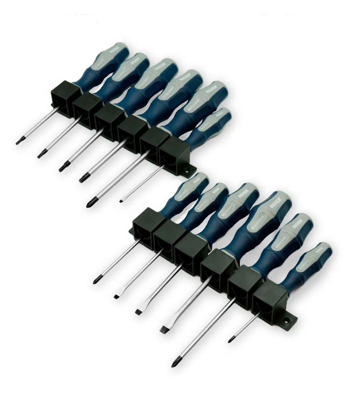 Juego Set Kit Destornilladores PH2 PL TX Phillips Planos Torx x 12 piezas Bremen 7802 - Imagen 2