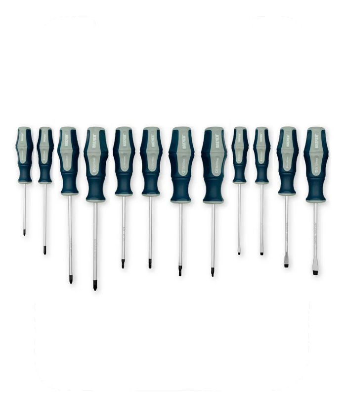 Juego Set Kit Destornilladores PH2 PL TX Phillips Planos Torx x 12 piezas Bremen 7802 - Imagen 3