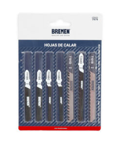 Alternative view of Juego Set Kit Hojas de Calar Sierra Caladora Encastre T x 10 piezas Para Metal y Madera Bremen 7979