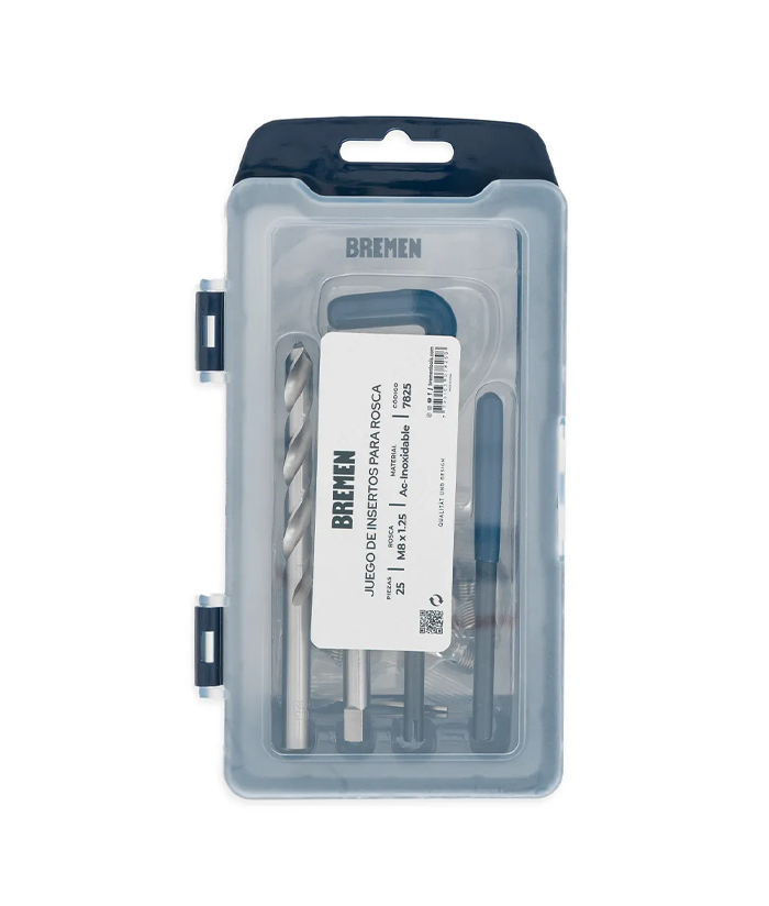 Juego Set Kit Insertos M8 x 1.25 x 25 piezas Bremen 7825