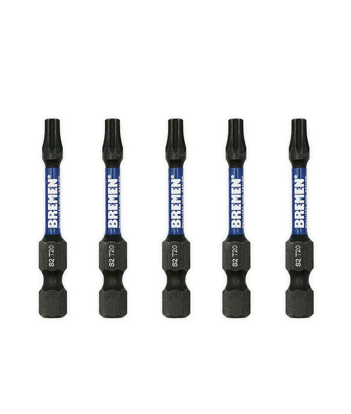 Punta Atornillador De Impacto Torx T20 x 50mm X 5 unidades Bremen 7868