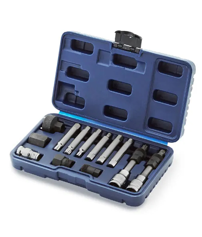 Juego Set Kit Tubos Bocallaves y Puntas para Alternador Encastre 1/2" 13 piezas Bremen 5904