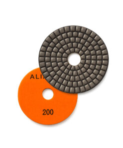Disco Pad Pulido Seco Húmedo 100mm 4" Grano 200 Para Pulir Mármol Cerámicos Porcelanato Baldosas Granito Hormigón Diamantado Diamantada Almohadilla Con Velcro Abrojo Aliafor PP-D200