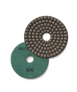 Disco Pad Pulido Seco Húmedo 100mm 4" Grano 800 Para Pulir Mármol Cerámicos Porcelanato Baldosas Granito Hormigón Diamantado Diamantada Almohadilla Con Velcro Abrojo Aliafor PP-D800