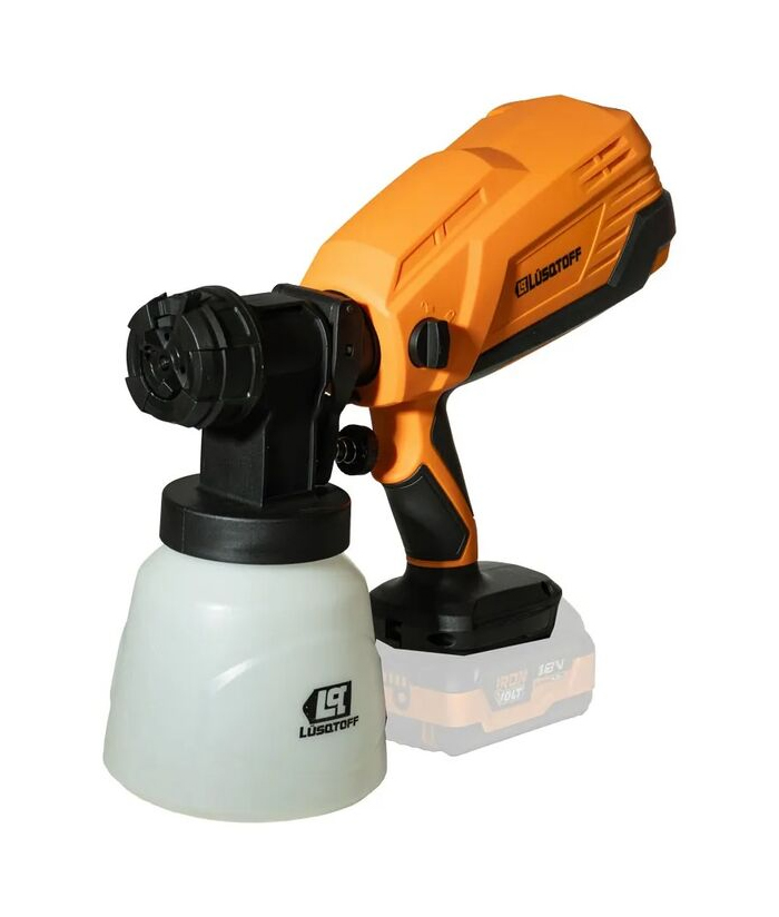 Pistola Equipo de Pintar A Batería Inalámbrica 18V Lusqtoff Naranja PLP18-8B