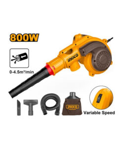 Sopladora Aspiradora Soplador 800W Velocidad Variable Ingco Amarillo Naranja AB8038-4