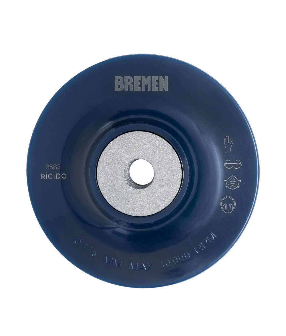 Plato Base Soporte de Apoyo 180 mm para Discos Lija de Fibra Rígido Bremen 8609