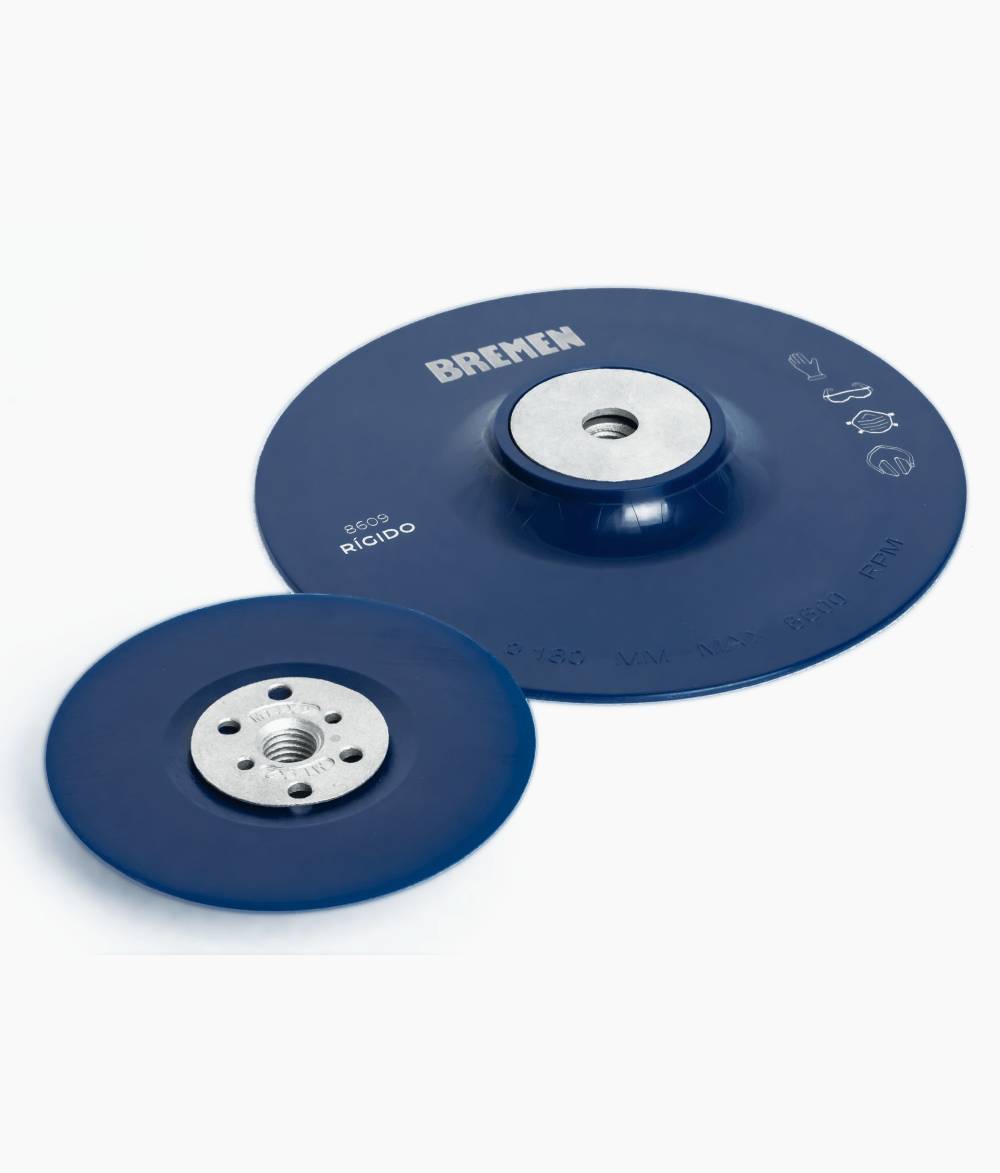 Plato Base Soporte de Apoyo 180 mm para Discos Lija de Fibra Rígido Bremen 8609 - Imagen 4