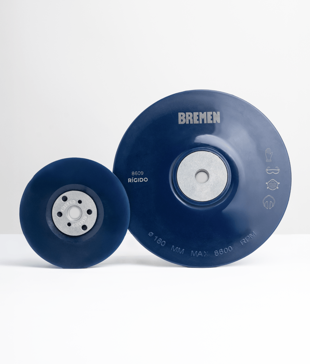 Plato Base Soporte de Apoyo 180 mm para Discos Lija de Fibra Rígido Bremen 8609 - Imagen 3