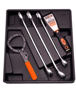 Juego Set Kit Bandeja Herramientas Llaves Combinadas Espátula Llave Para Saca Filtro x5 Piezas Harden 520659