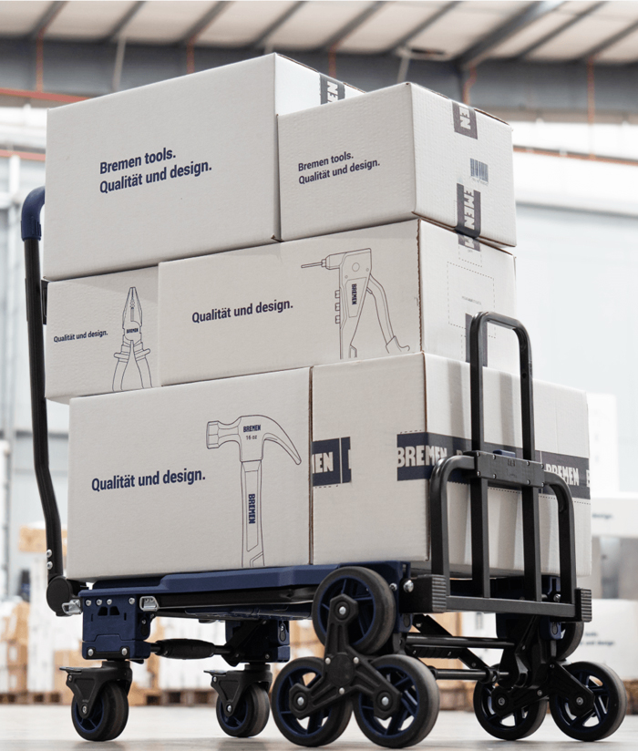 Carro Zorra Transportador de Carga Horizontal Vertical Plegable Carretilla 150 kg Multifunción Porta Bultos Industrial Bremen 8640 - Imagen 4