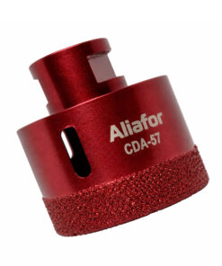 Mecha Copa Diamantada 57mm Para Amoladora Porcelanatos Cerámicos Cerámicas Corte En Seco Encastre M14 Aliafor Rojo CDA-57